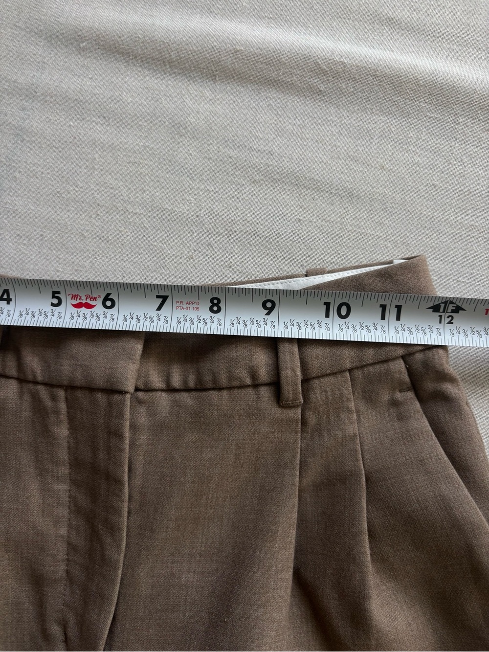 Aritzia The Effortless High Rise Straight Leg Tailored Pants Brown Size 00 - Picture 8 of 11